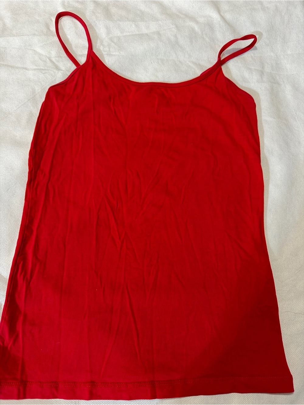 Red Spaghetti Strap Tank Top - Women